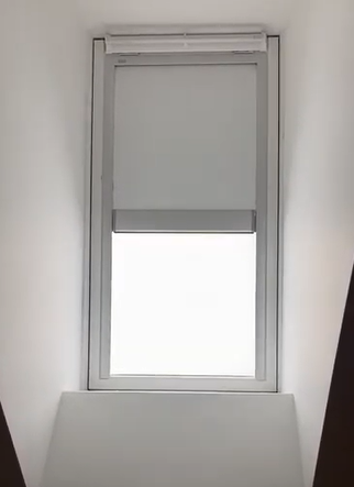 Motorised blinds half open